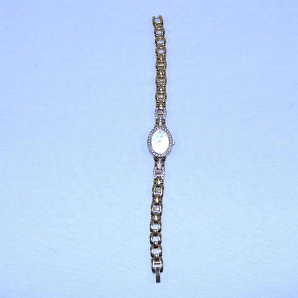 Pulsar PEGA62 Mother of Pearl Dial Crystal Accented Gold Tone Women's Watch - Picture 3 of 4
